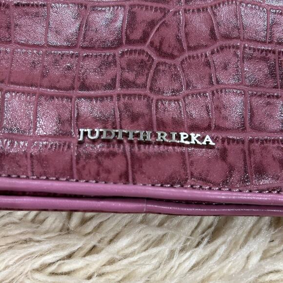 Judith Ripka Pink Croc Embossed Leather Mini Bag - Picture 2 of 8
